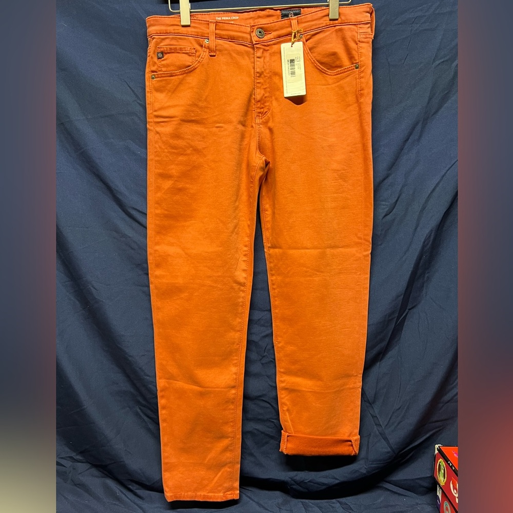 Orange jeans by Adriano Goldshmied